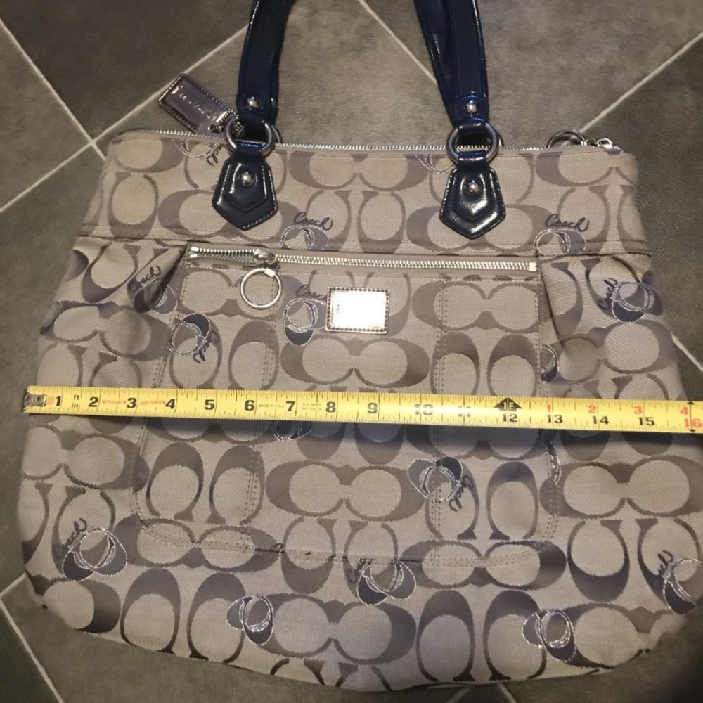 COACH POPPY POP SIGNATURE GLAM TOTE